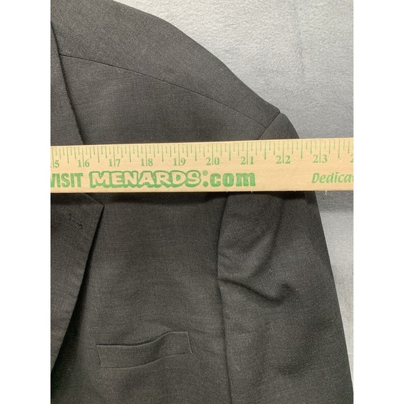 GS Perfect Fit Blazer Mens Size 58 Long Gray Notch Single Vented 4 Button Sleeve - Picture 5 of 16
